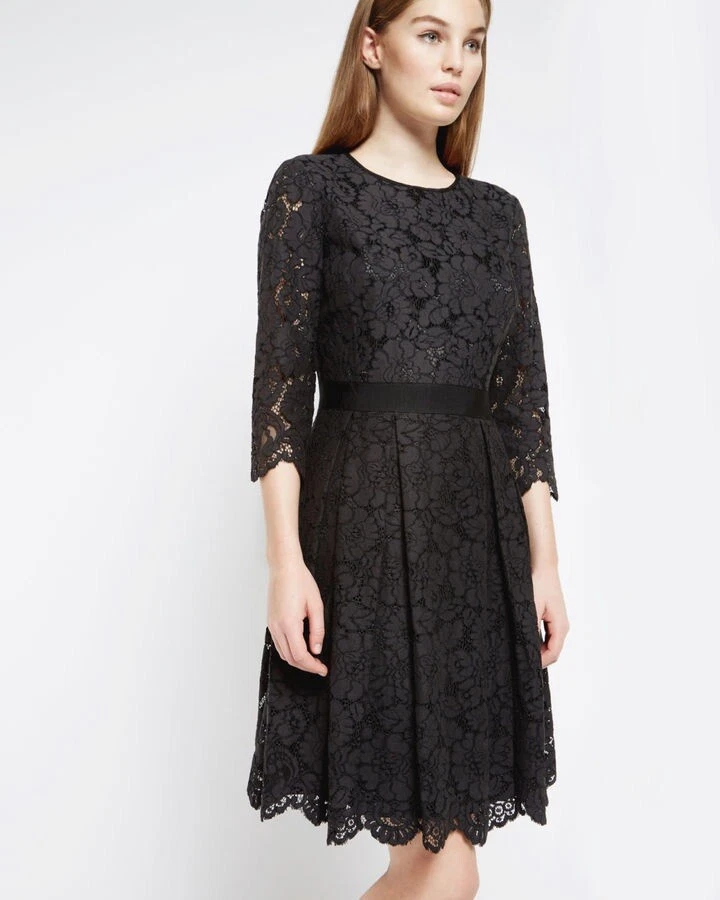 Ted baker black lace clearance dress