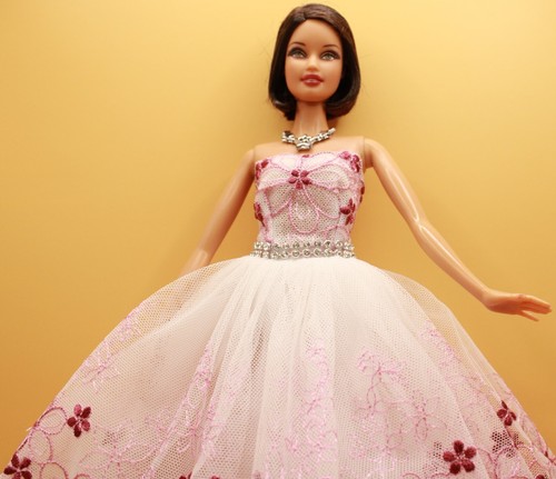 Barbie DRESS 4 PC OUTFIT FITS MODEL MUSE & SILKSTONE w/PURPLE HIGH HEELS~NO DOLL - Picture 3 of 5