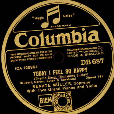 RENATE MÜLLER  Today I feel so happy / Just because I lost my heart to..   S5783