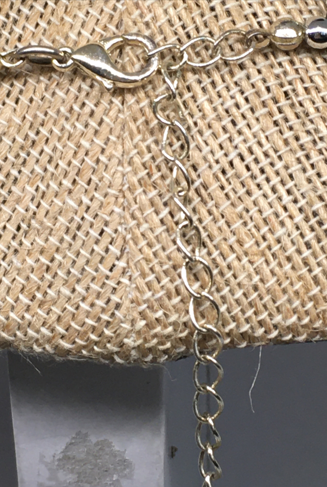 Black Beaded Necklace Oval/Rectangular Beads On S… - image 3