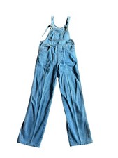 Vtg 70s-80s Frederick  s of Hollywood Blue Denim Jeans Overalls Jumpsuit Sz Med