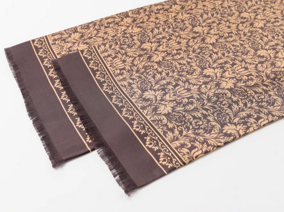 100% mulberry Silk twill Scarf men women neckerchief Wrap floral yellow BL1-13 - Image 3 of 4