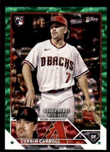 2023 Topps Update Green Foil #US244 Corbin Carroll Diamondbacks 051/499 RC