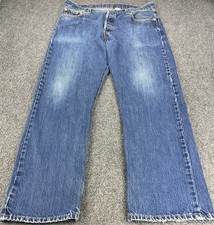 Vintage Levis 501 Jeans Men 40x34 Blue Faded Straight Button Fly WPL423 Y2K