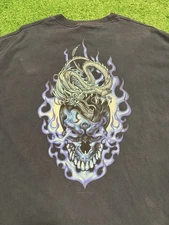 Vintage Guardians of Paradise T-shirt Flame Dragon Skull ODM Tag Size XL