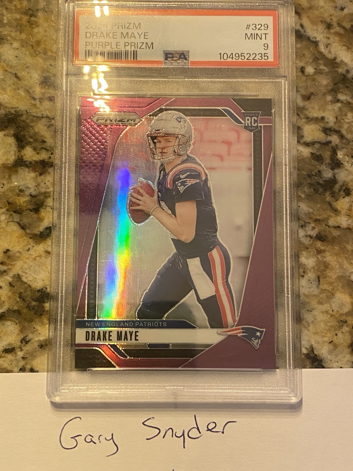 2024 Panini Prizm - Rookies Drake Maye #329 Purple Prizm /125 (RC)