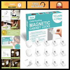 Magnetic Cabinet Locks for Baby Proofing - Easy Install Child Safety Latches 12