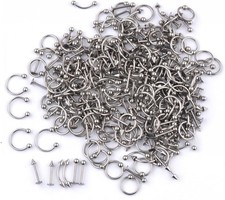 IPINK Piercing Kit 14G-16G Rainbow Surgical Steel Body Belly...