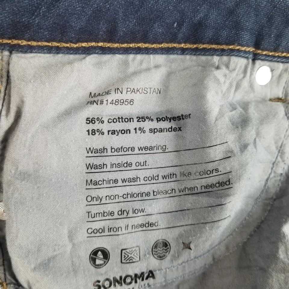 Sonoma Jeans Women's Sz 18R Straight Fit Stretch Mat. Dark Wash Normcore Stylish - Image 4 of 4