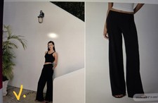 Vuori Villa Wideleg Trouser - Black color - Sm - VW4403 - 128 - NWT
