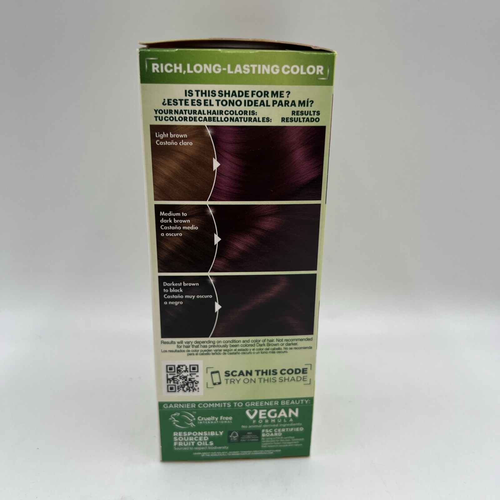 Garnier Nutrisse Permanent Hair Color #362 Darkest Berry Burgundy 2 Pack