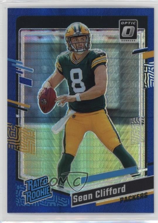 2023 Panini Donruss Optic Rated Rookie Blue Hyper Prizm Sean Clifford #242 1lm5