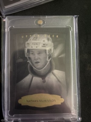 2014-15 Upper Deck Masterpieces - B&W Portraits Nathan MacKinnon #162 Black34/50
