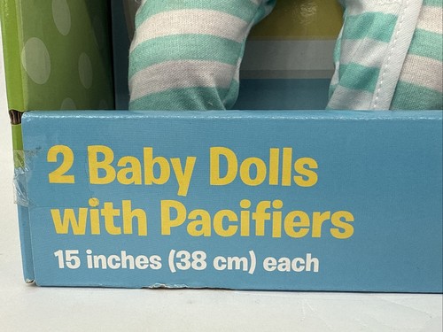 Melissa & Doug Mine to Love Twins Luke & Lucy 15" bambole bambino e ragazza nuove con scatola - Foto 3 di 12