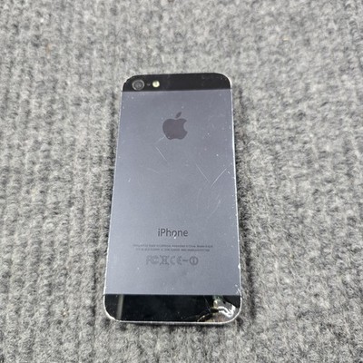 Apple IPhone 5 Smartphone Black 16GB Verizon Unlocked Cracked For Parts Read