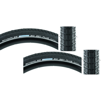 Pack of 2 Schwalbe Big Ben Plus Perf SS GG 26x2.15 Wire TPI 50 Bk/Bsk/Ref