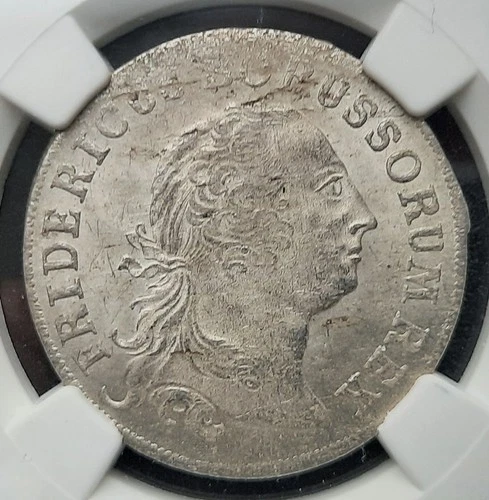1758 Germany Prussia 1/3 Taler (Thaler) Friedrich II Silver NGC MS62 KM285