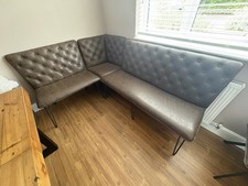 Brown Corner Dining Bench Set