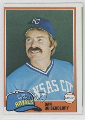 1981 O-Pee-Chee Gray Back Dan Quisenberry #206 0a1