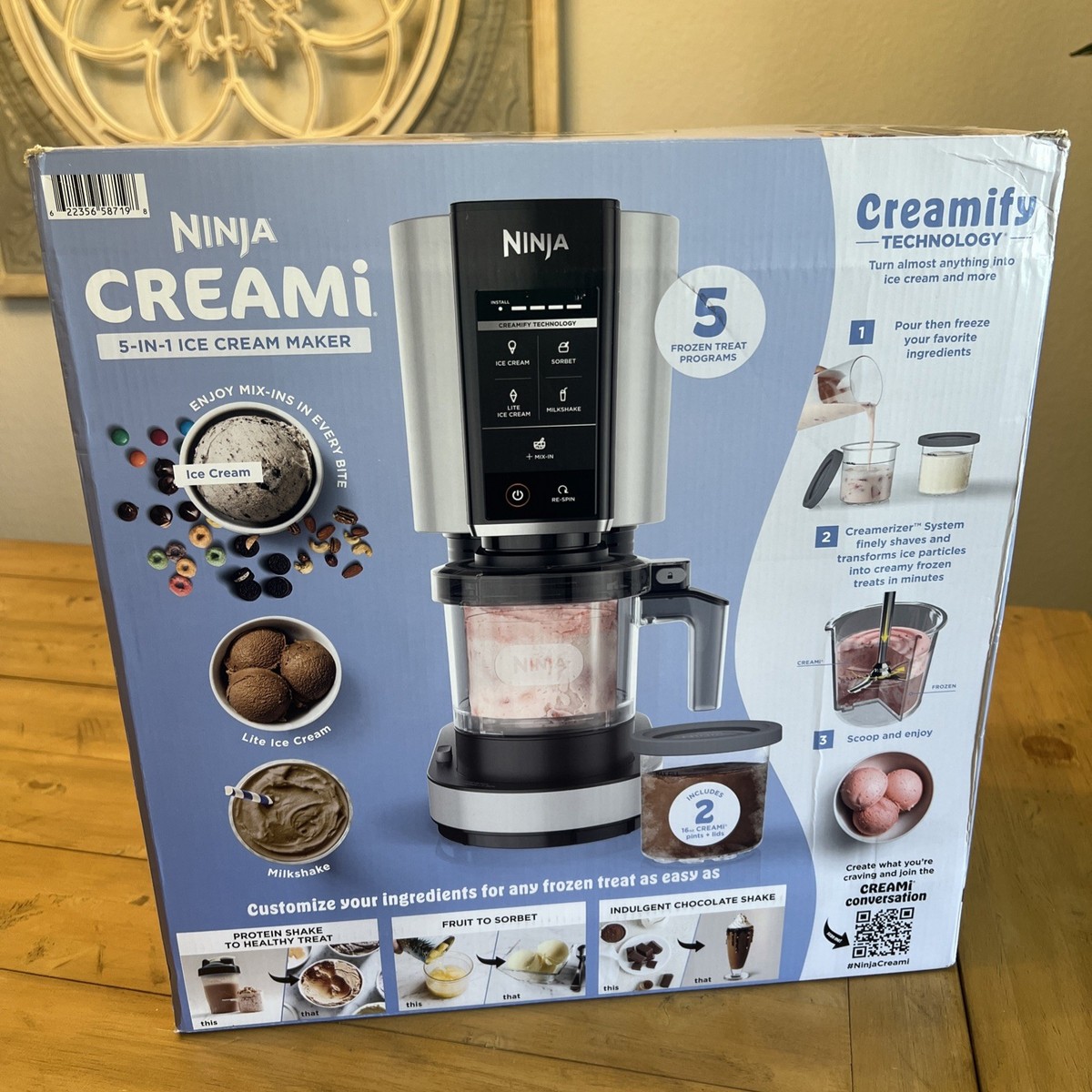 Ninja CREAMi Ice Cream Maker Silver - Programmable for sale online