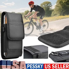 Belt Clip Pouch Holster Wallet Leather Cover For Samsung iPhone Android Phone US