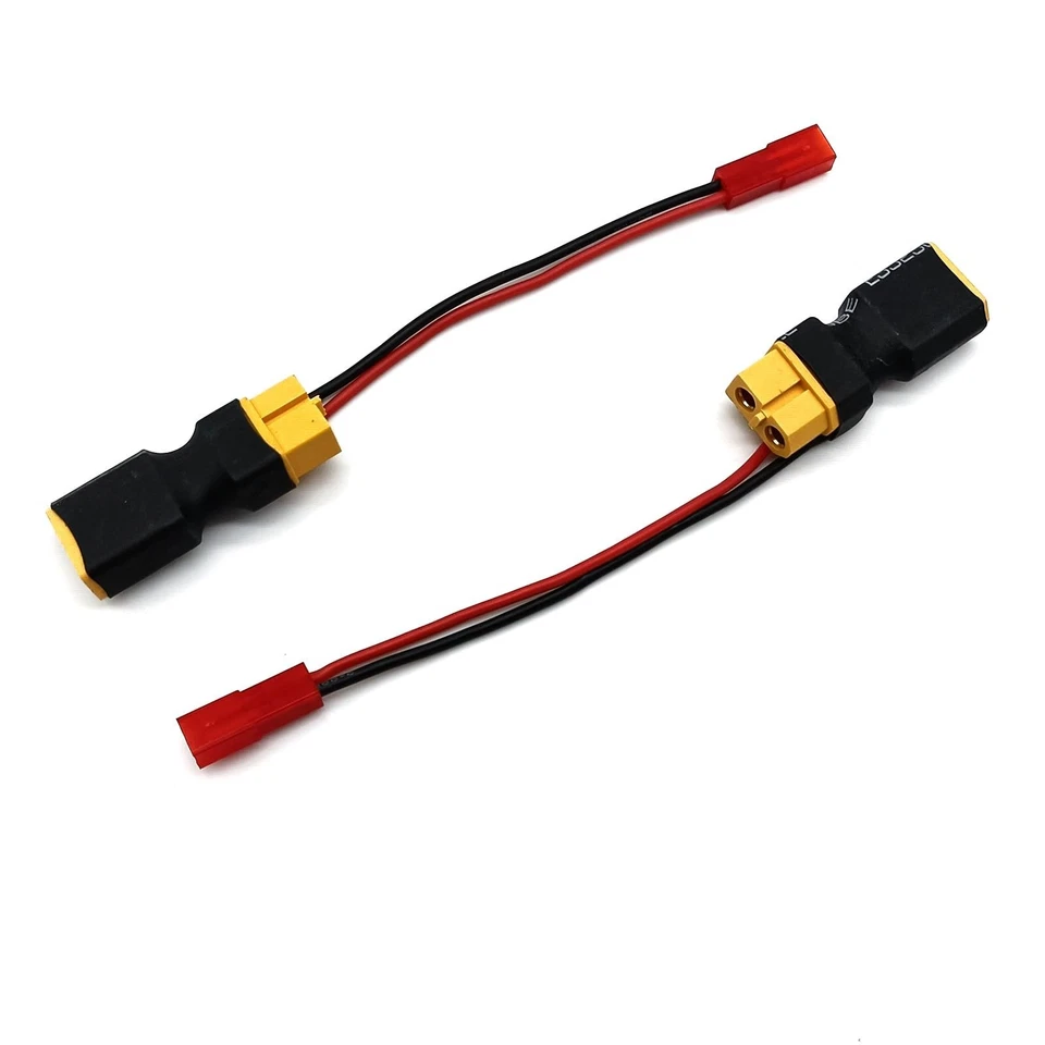 4-Pack XT60 Male to Female Connector Adapter with JST Plug 20awg 10cm Cable f... - Image 4 of 4