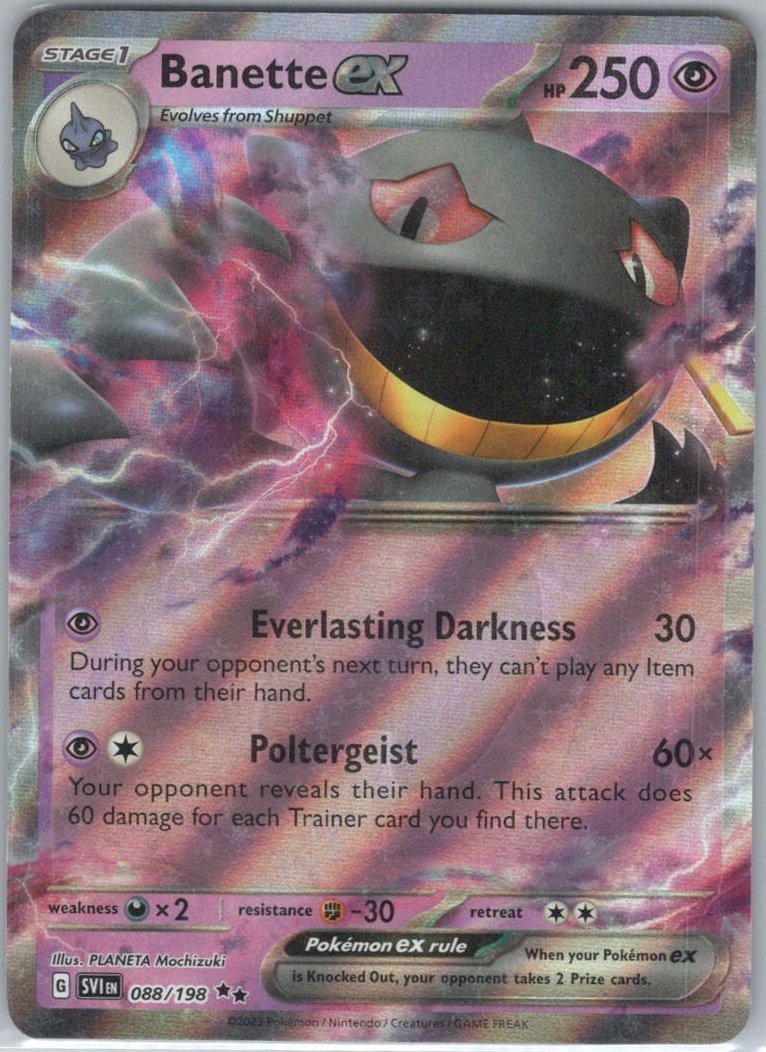 Banette ex - 088/198 #88/198 (Holo) NM SV01: Scarlet & Violet Base Set Pokemon