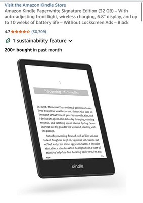 Amazon Kindle Paperwhite Signature Edition 11th Gen 32GB Wi-Fi Bluetooth Black