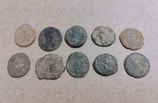 Lot of 10 Ancient Coins Dirty Crusty Authentic + Bonus Item