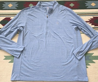 Travis Mathew Athletic 1/4 Zip Pullover Shirt Blue Size XXL