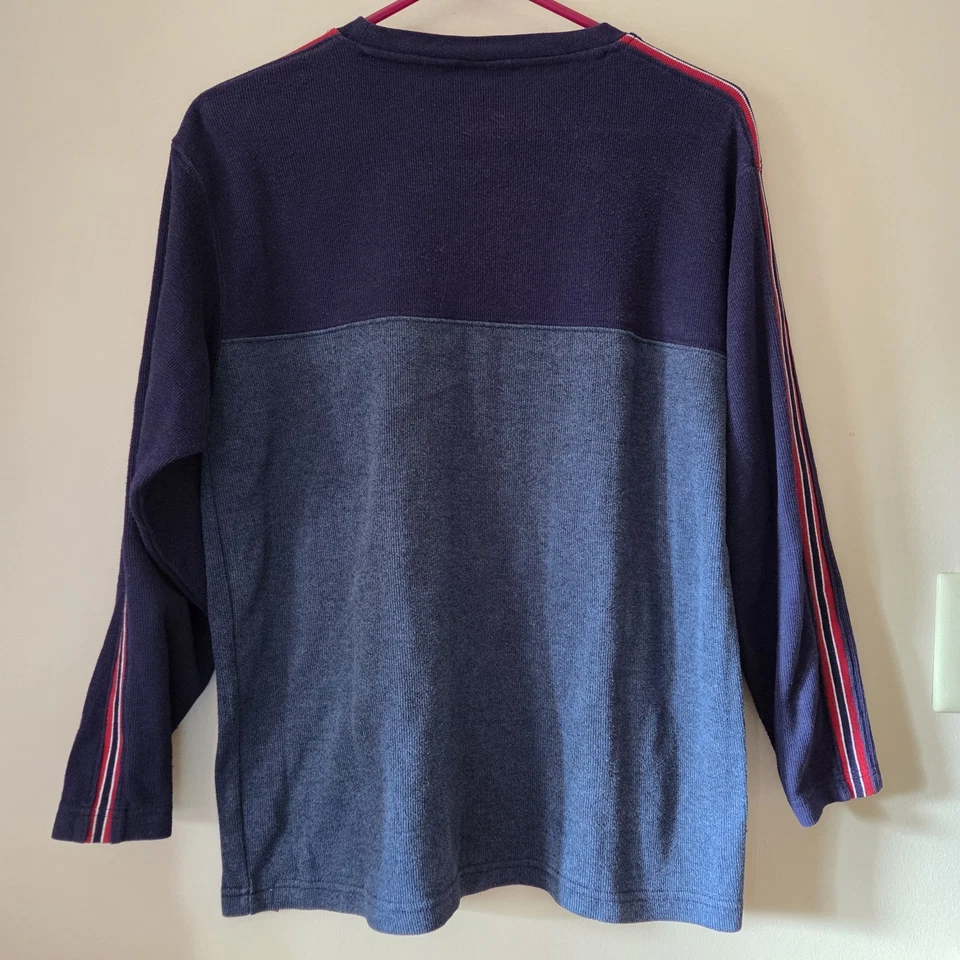 Vintage Y2K OTB One Tough Brand Long Sleeve Blue Red Shirt Youth Large (14/16) - Image 2 of 4