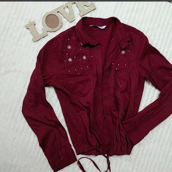 Women Marc O'Polo Shirt Burgundy 32 / XXS / 40
