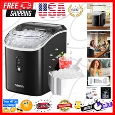 Nugget Ice Maker Countertop, Chewable Pellet Ice Machine with Self-Cleanin Fu...