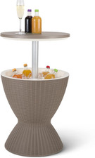 - Tavolo Bar Da Esterno Con Contenitore Refrigerante Da 30 Litri, Stile Intrecci