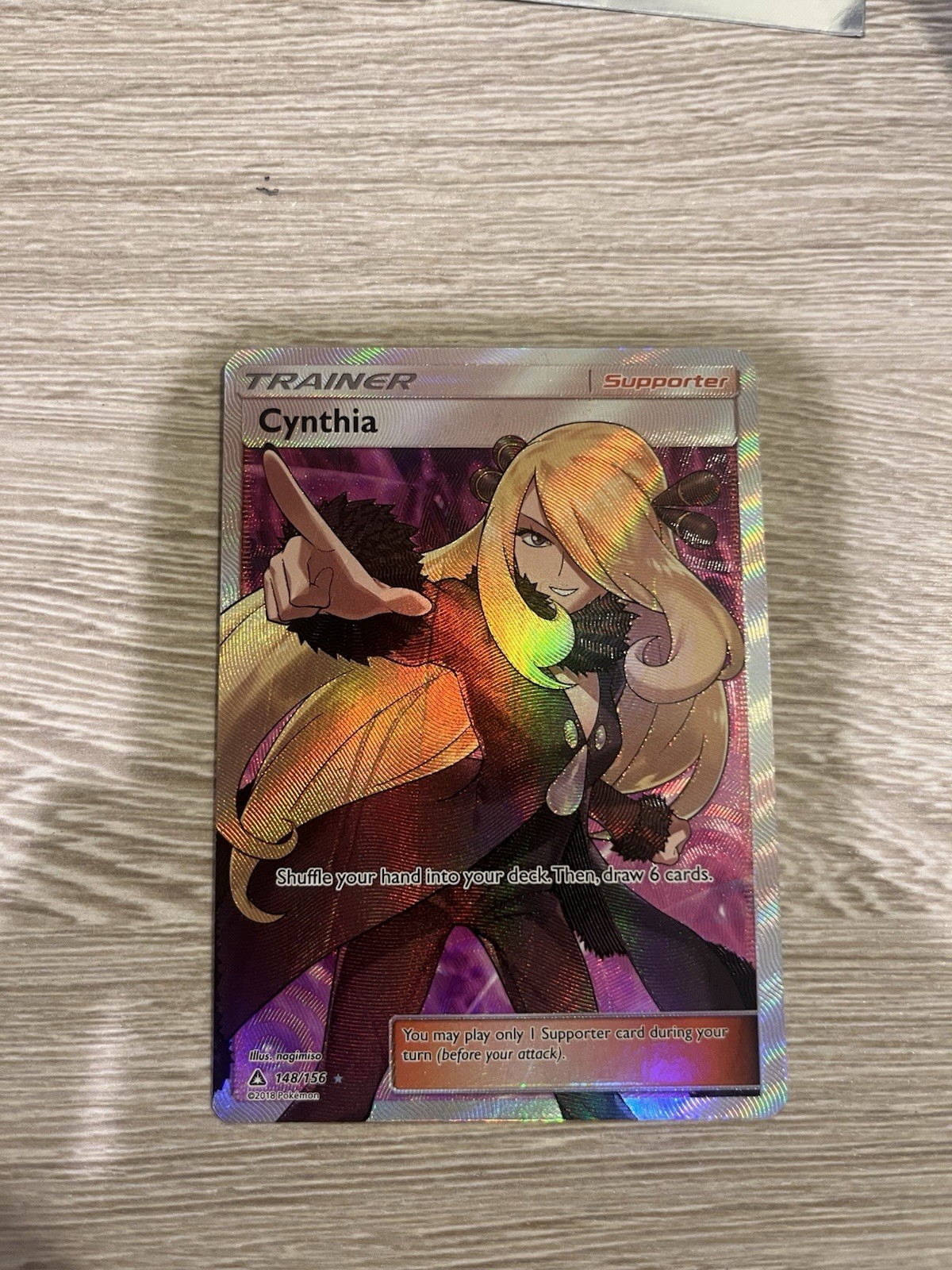 Cynthia  148/156 SM - Ultra Prism Holofoil Full Art Ultra Rare Pokemon TCG