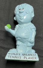 Wallace Berrie & Co. 1973 Figure Novelty  World’s Greatest Tennis Player 6” Blue