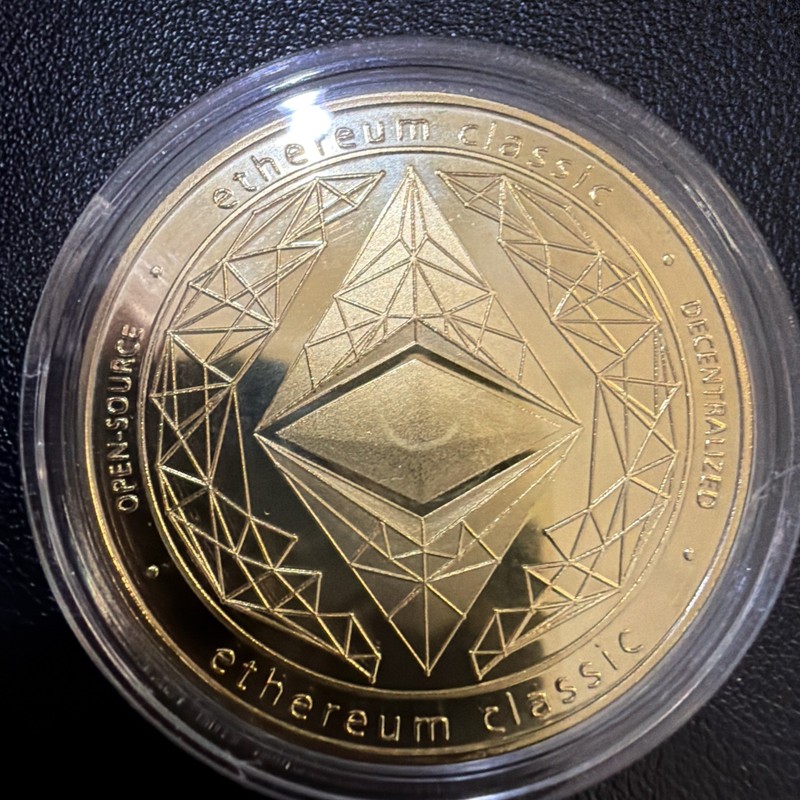 Ethereum Coin Metal Physical Coin Limited Edition In Plastic Protective G3825