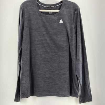 Reebok Womens XXL Gray Long Sleeve Athletic Performance Top 28x26