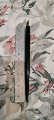 Montegrappa Black Resin Desk Fountain Pen Vintage'60 With Fine Gold Flexible Nib