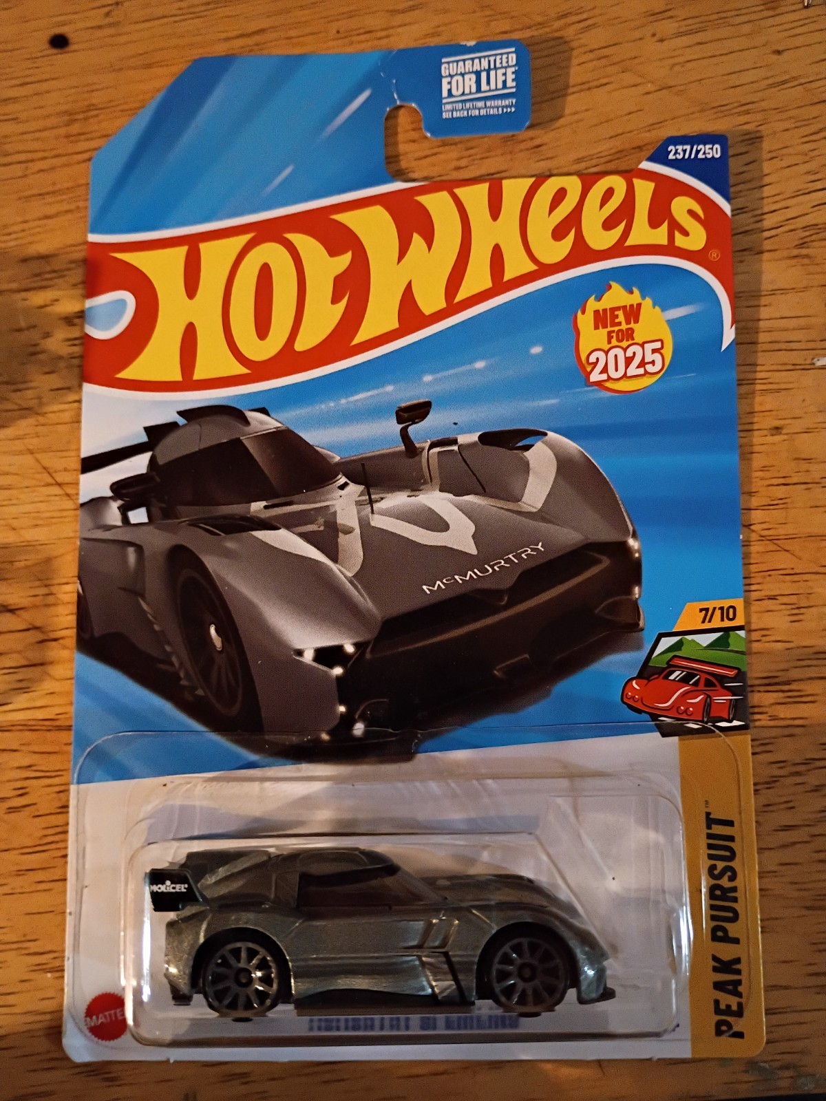 2025 Hot Wheels McMurtry Spéirling Peak Pursuit Gray Black Diecast 1:64