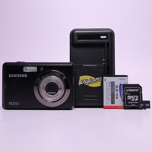 Samsung Digital Camera ES55 10.2MP Black Tested Full Working Set