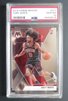 2019 Panini Mosaic Basketball | Coby White | RC #211 PSA 10 Chicago Bulls Rookie