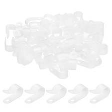 Nylon Plastic Cable Clamps 1/2 Inch, 50 Pcs R-Type Cable Clips, White