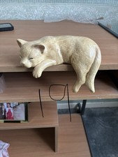 Shelf Sitter Sleeping Cat Ceramic Ornament Hanging Legs