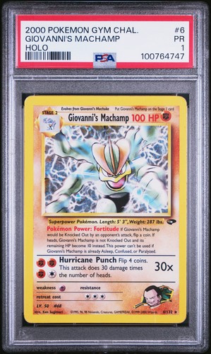 Giovanni's Machamp (Unlimited) graded PSA 1 for sale on eBay