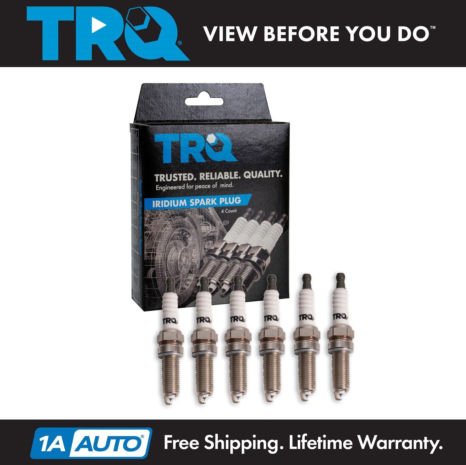 TRQ Spark Plug Set Fits 12-19 Acura 11-19 Chrysler Dodge Honda Jeep Ram 11-14 VW