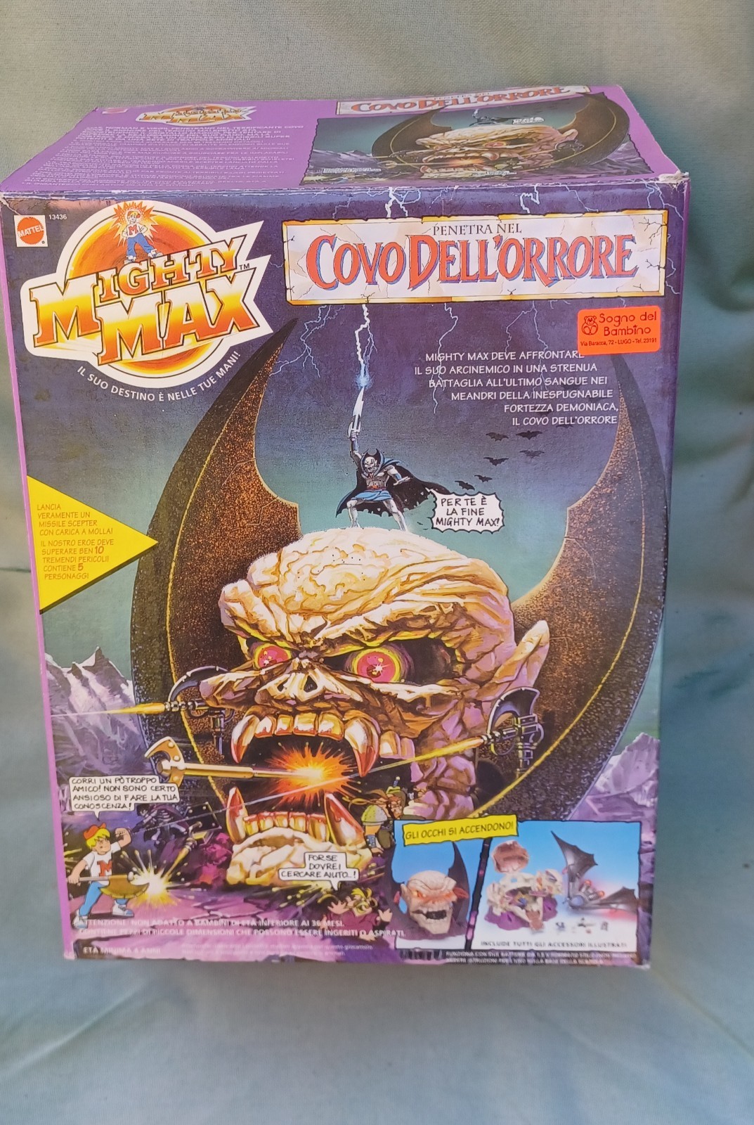 Mattel Mighty Max Skullmaster Covo dell'Orrore Playset 13436 accessori