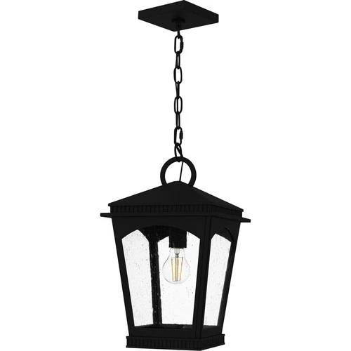Earth Black Outdoor Hanging Lantern from the Huck Collection - Picture 2 of 5