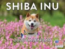 Shiba Inu Calendar 2026 Monthly Wall Calender 12 Month 12x18