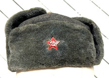 WWII-Post Soviet Russian USSR Ushanka Winter Cap